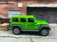 Matchbox 2018 Jeep Wrangler JL 4 Door in Green, loose diecast car