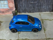 Matchbox 2019 Fiat 500 Turbo blue loose diecast - gallery image 2 of 3