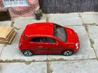 Matchbox 2019 Fiat 500 Turbo Red loose diecast - side profile detail shot