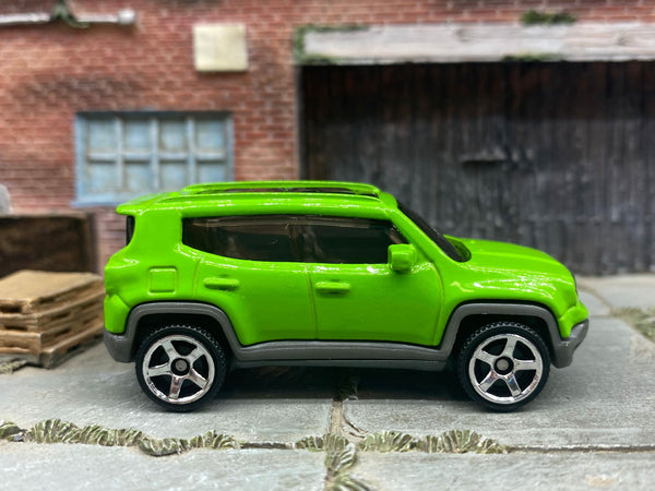 Matchbox 2019 Jeep Renegade 4X4 bright green loose diecast - gallery image 1 of 3
