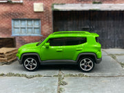 Matchbox 2019 Jeep Renegade 4X4 bright green loose diecast - gallery image 2 of 3