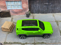 Matchbox 2019 Jeep Renegade 4X4 bright green loose diecast - gallery image 3 of 3