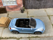 Matchbox 2019 Volkswagen Beetle Light Blue loose diecast - side profile detail shot