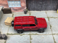 Matchbox 2021 Ford Bronco 4X4 Dark Red loose diecast - side profile detail shot