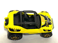 Matchbox Baja Bandit Dune Buggy Yellow and Black loose diecast - side profile detail shot
