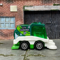Loose Matchbox - City Sweeper - Green and White