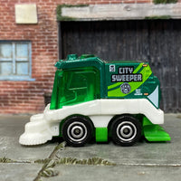 Loose Matchbox - City Sweeper - Green and White