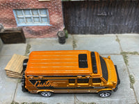 Matchbox Custom 1995 Chevy Van Brown loose diecast - side profile detail shot