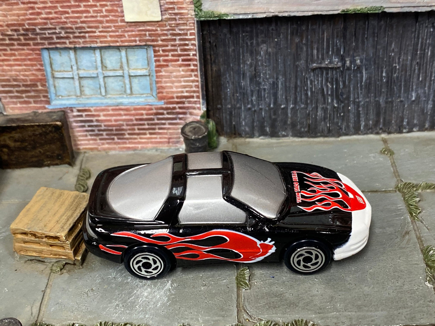 Loose Matchbox - Firebird Formula - Black and Silver with Flames