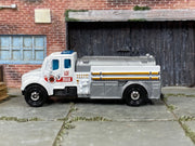 Matchbox Freightliner Business Class White - rear angle view showing tampo details