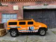 Matchbox Hummer H2 SUV Concept in Orange Ocean Rescue, loose diecast car