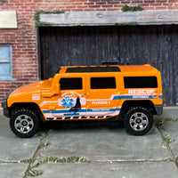 Loose Matchbox - Hummer H2 SUV Concept - Orange Ocean Rescue