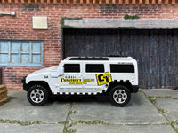 Matchbox Hummer H2 SUV Concept in White and Black Construction, loose diecast car