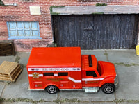 Matchbox International Ambulance Red El Segundo loose diecast - side profile detail shot