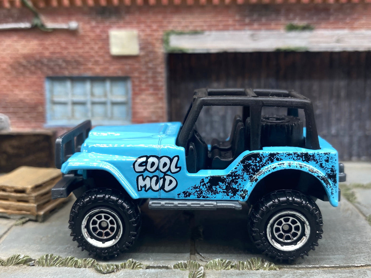 Matchbox Jeep CJ-7 4X4 in Blue Cool Mud, loose diecast car