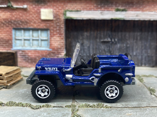 Matchbox Jeep Willys in Dark Blue, loose diecast car