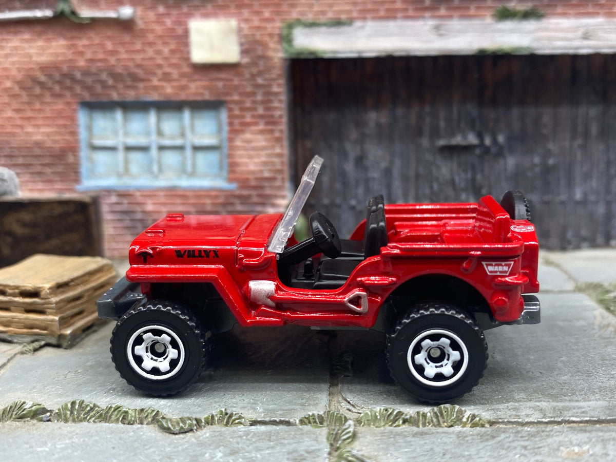Matchbox Jeep Willys in Red, loose diecast car
