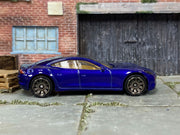 Matchbox Karma GS-6 Dark Blue - rear angle view showing tampo details