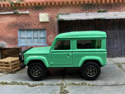 Matchbox Land Rover Defender 90 Mint Green loose diecast - side profile detail shot
