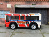 Loose Matchbox - MBX City Transport City Bus - White and Red Pop Art