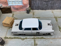 Matchbox Mercedes 220SE Gray and White 711 loose diecast - side profile detail shot