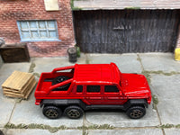 Matchbox Mercedes-Benz AMG 6X6 Truck Red loose diecast - side profile detail shot