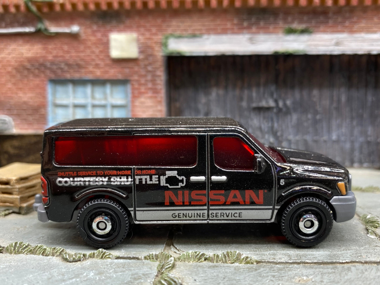 Loose Matchbox - Nissan NV Van - Black and Silver Courtesy Shuttle