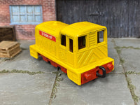 Matchbox No 24 Diesel Shunter 1978 Yellow and Red - base plate detail showing casting information