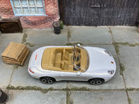 Matchbox Porsche 911 Carrera Cabriolet White loose diecast - side profile detail shot