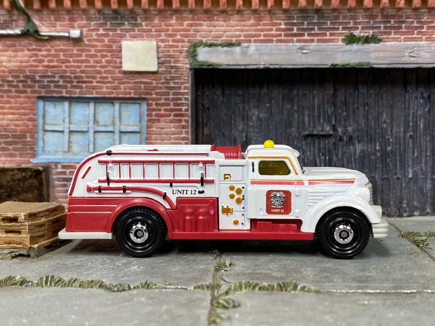 Matchbox Rescue Dasher Fire Truck in White and Red, loose diecast car