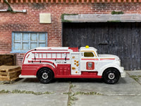 Matchbox Rescue Dasher Fire Truck in White and Red, loose diecast car