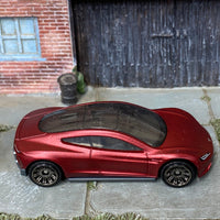 Loose Matchbox - Tesla Roadster - Satin Dark Red