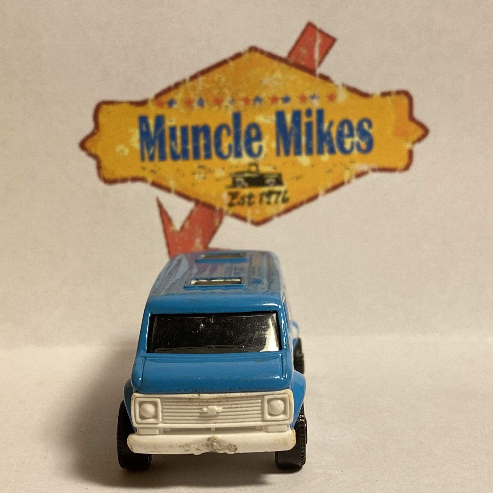 Matchbox 1975 Chevrolet Chevy Van Blue Wifi Repair MBX Adventure City Thailand