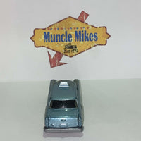 Blue 2003 Matchbox Checker Cab with Lion and Boy To The Rescue graphics, view 4
