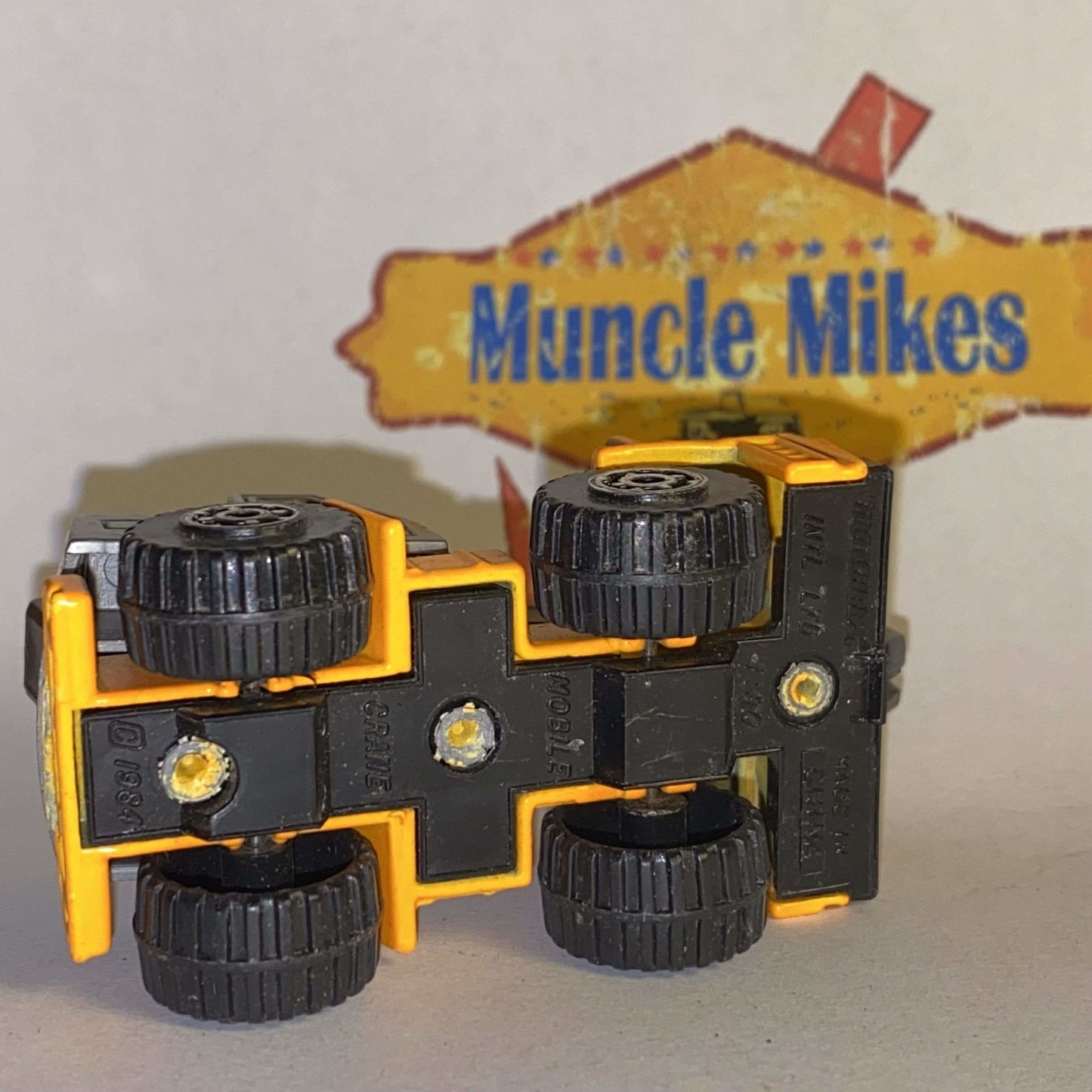 Matchbox Faun Mobile Crane Truck Bright Orange w/Black Boom 1:90 Scale