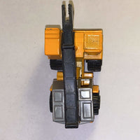 Orange Matchbox Faun mobile crane with black boom, view 3