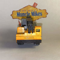 Orange Matchbox Faun mobile crane with black boom, view 5