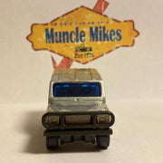 Matchbox LAND ROVER Taylor Construction 1990 SILVER Die Cast metal Car Collectible