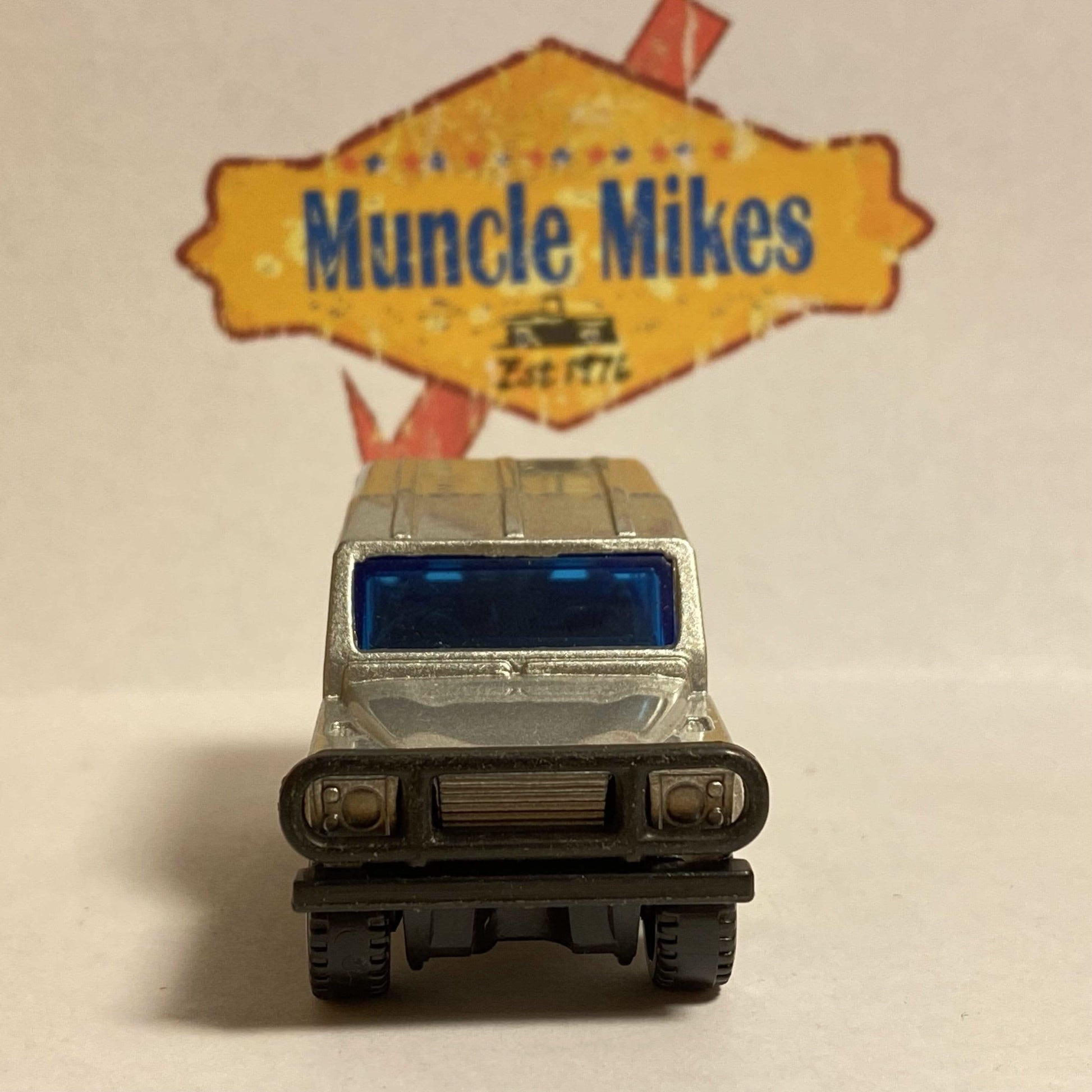 Matchbox LAND ROVER Taylor Construction 1990 SILVER Die Cast metal Car Collectible