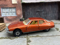 Matchbox Superfast No 51 Citroen S.M. 1971 Lesney Products Made in England. Orange with moveable doors and trailer hitch