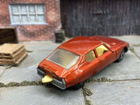 Matchbox Superfast No 51 Citroen S.M. 1971 Lesney Products Made in England. Orange with moveable doors and trailer hitch