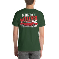 Muncle Mikes T-Shirt Crew: Smoking Hot Rod 1965 Mustang Fastback