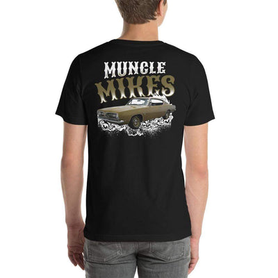 Muncle Mikes T-Shirt Crew: Smoking Hot Rod 1968 Plymouth Barracuda