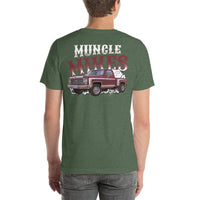 Muncle Mikes T-Shirt Crew: Smoking Hot Rod 1976 Chevy Cheyenne 4X4