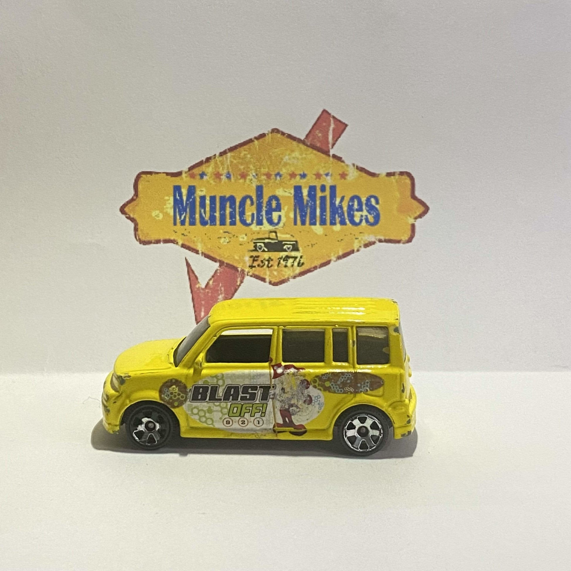 Rare 2004 Matchbox Scion Yellow Disney Mickey Mouse Blast off
