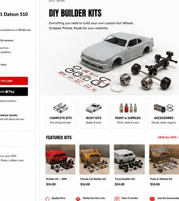 DIY Hot Wheels builder kits