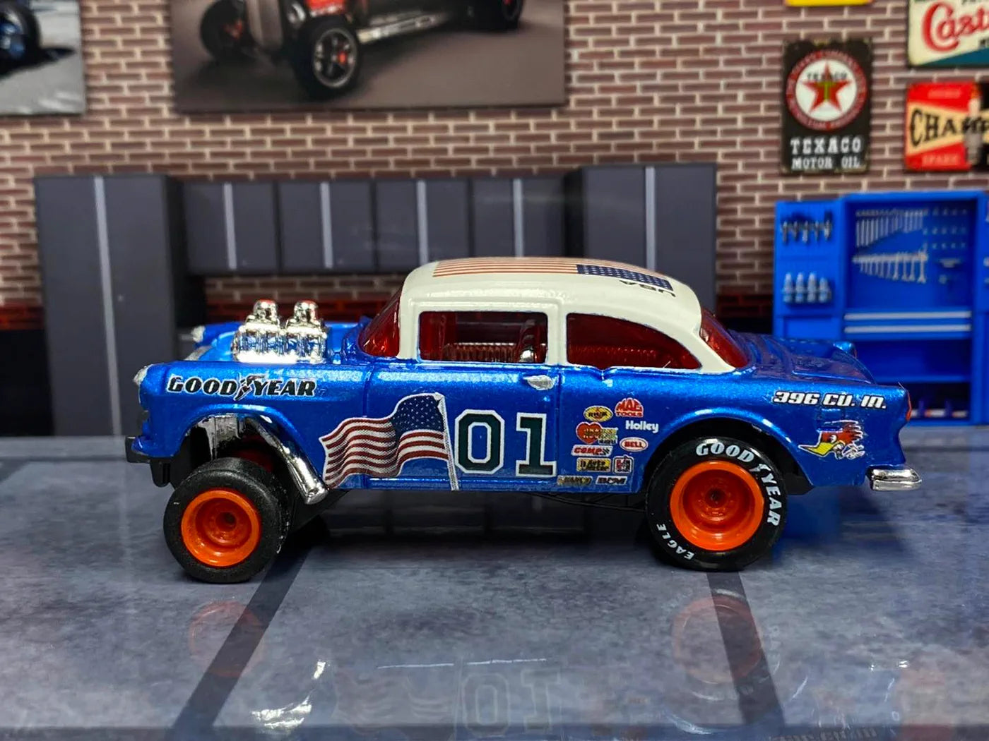 Custom diecast car photographed for Muncle Mikes collectors